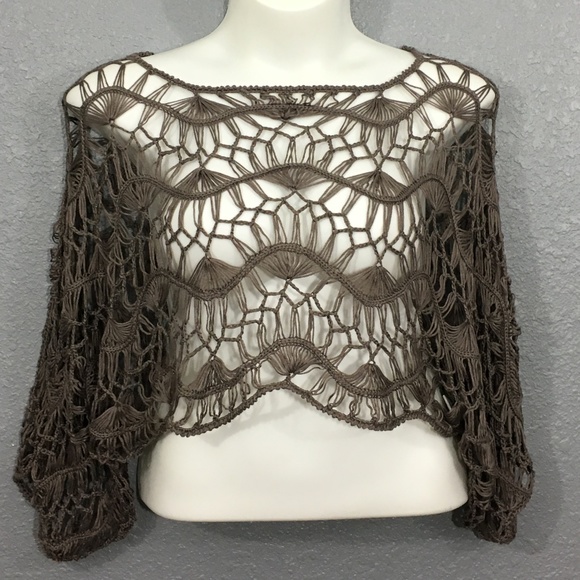 Tops - Taupe Woven Cage Top